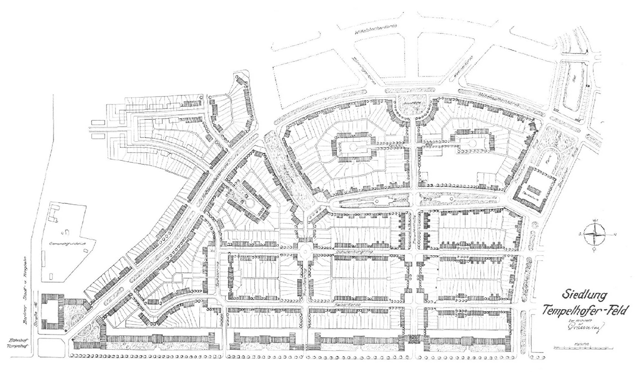Bebauungsplan der Gartenstadt Neu-Tempelhof